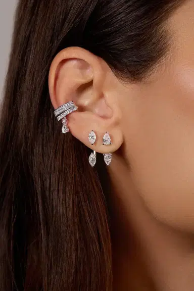 Anita Ko Double Row Diamond Ear Cuff | Thumbnail 2 Anita Ko Double Row Diamond Ear Cuff | Thumbnail 2