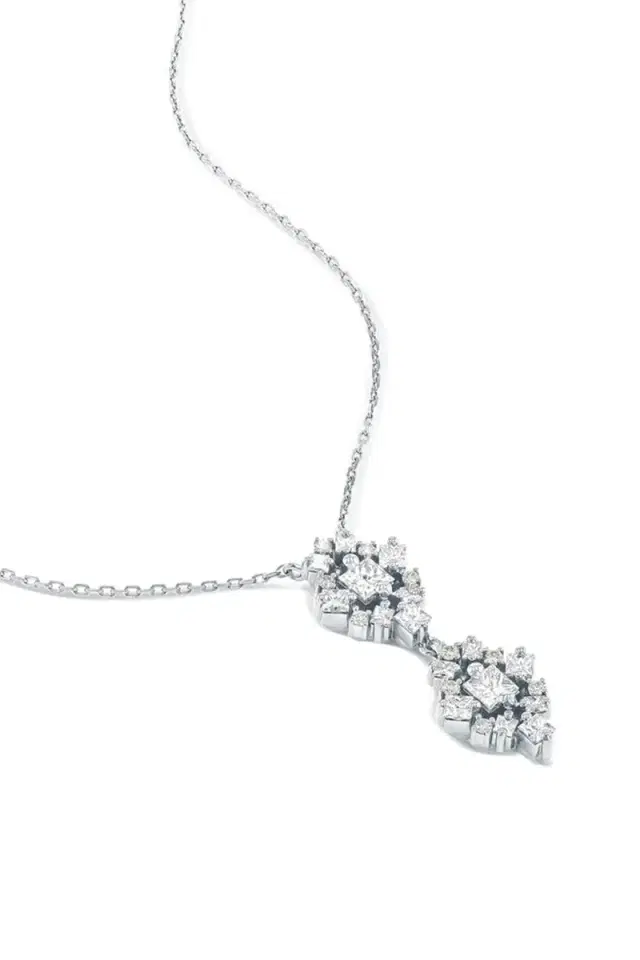 Suzanne Kalan Double Star Diamond Pendant Necklace