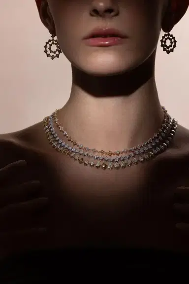 SARA WEINSTOCK Dujour Cluster Choker Necklace - Yellow Gold | Thumbnail 2