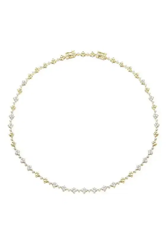 SARA WEINSTOCK Dujour Cluster Choker Necklace - Yellow Gold
