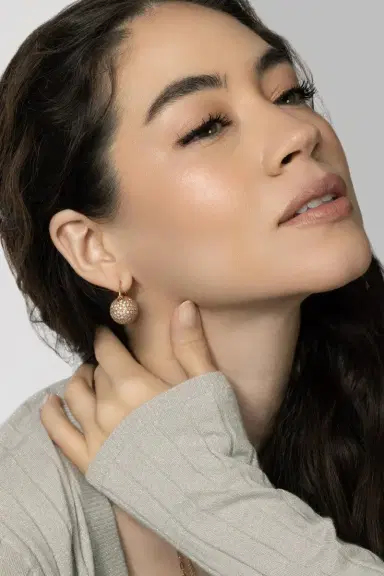 PARULINA Ecclesia Diamond Ball Earrings | Thumbnail 2