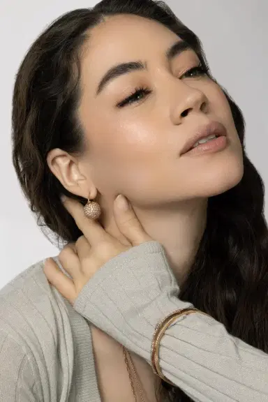 PARULINA Ecclesia Diamond Ball Earrings | Thumbnail 3