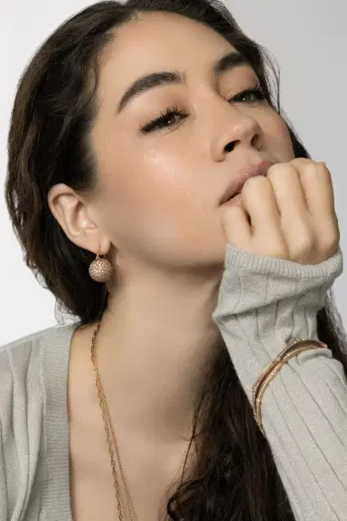 PARULINA Ecclesia Diamond Ball Earrings | Thumbnail 4