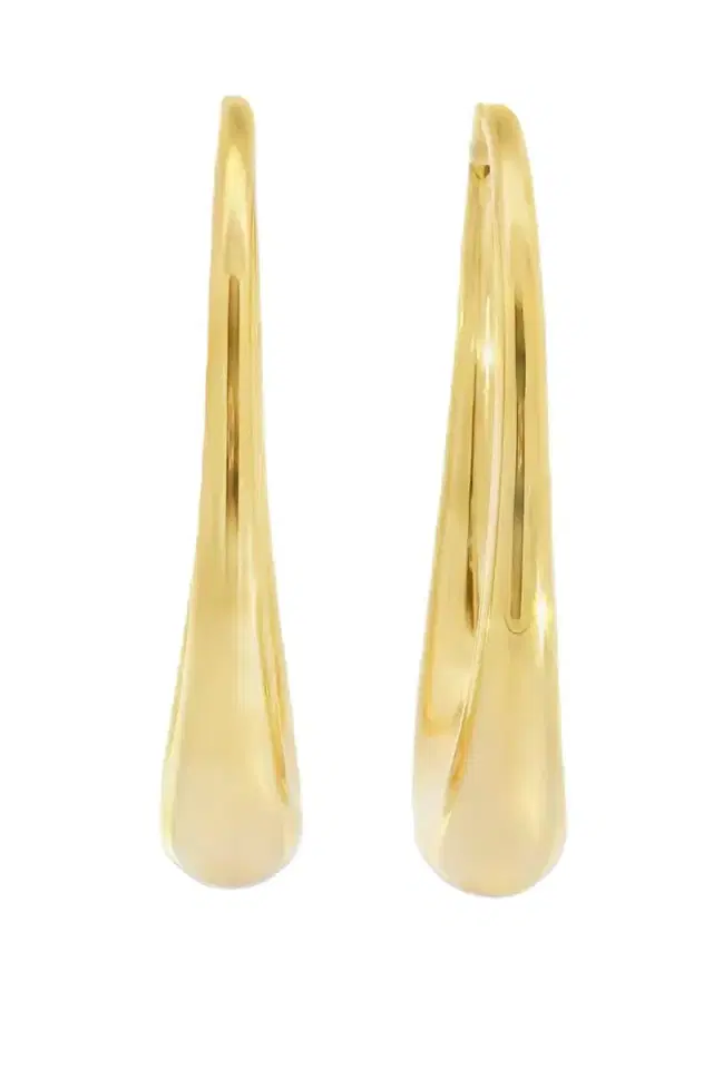 LISA NIK Elongated Oval Hoop Earrings