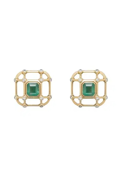 DENISE CASSOU Emerald Crystal Earrings | Thumbnail 1