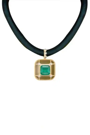 DENISE CASSOU Emerald Crystal Necklace | Thumbnail 1