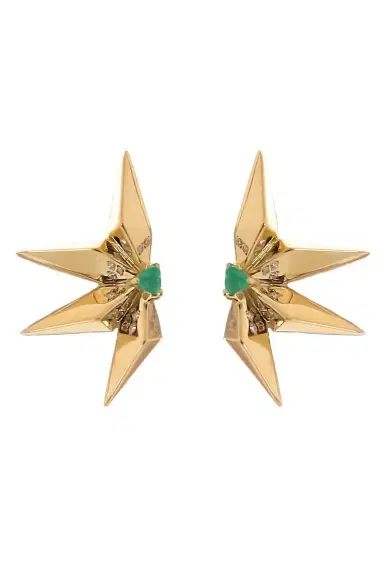 CAROL KAUFFMANN Emerald Étoile Laila Mini Earrings | Thumbnail 1