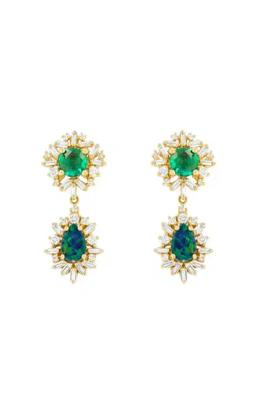 Suzanne Kalan Emerald Opal Double Drop Earrrings | Thumbnail 1 Suzanne Kalan Emerald Opal Double Drop Earrrings | Thumbnail 1