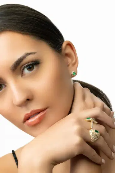 Suzanne Kalan Emerald Stud Earrings | Thumbnail 3 Suzanne Kalan Emerald Stud Earrings | Thumbnail 3