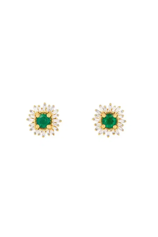 Suzanne Kalan Emerald Stud Earrings