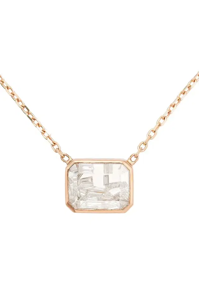 MORITZ GLIK Esmeralda Necklace - Rose Gold