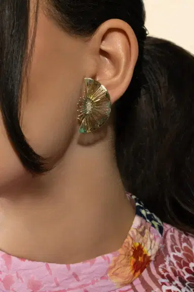 CAROL KAUFFMANN Explosion Half Moon Diamond Earrings | Thumbnail 4