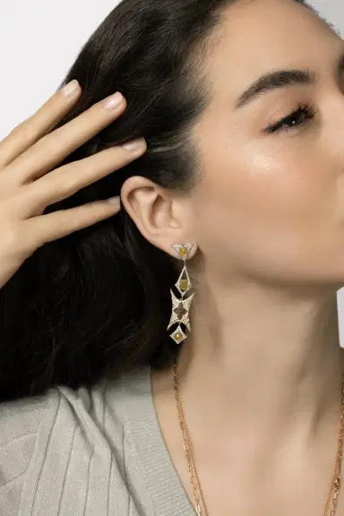 PARULINA Fancy Diamond Ecclesia Earrings | Thumbnail 2