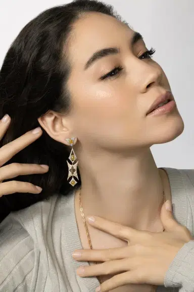 PARULINA Fancy Diamond Ecclesia Earrings | Thumbnail 3
