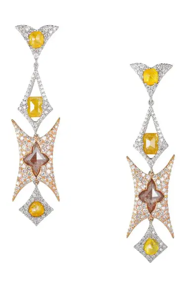 PARULINA Fancy Diamond Ecclesia Earrings | Thumbnail 1