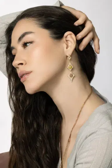 PARULINA Fancy Diamond Serengeti Earrings | Thumbnail 3