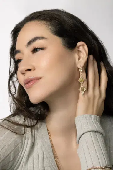 PARULINA Fancy Diamond Serengeti Earrings | Thumbnail 4