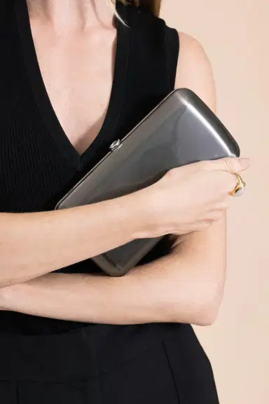 JEFFREY LEVINSON Finley Clutch - Black Chrome | Thumbnail 3
