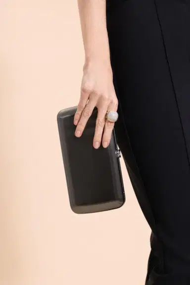 JEFFREY LEVINSON Finley Clutch - Black Chrome | Thumbnail 4