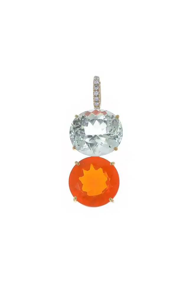IRENE NEUWIRTH JEWELRY Fire Opal Gemmy Gem Pendant