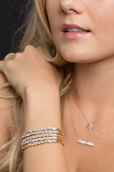 Suzanne Kalan Fireworks Flexible Diamond Baguette Bangle | Thumbnail 2 Suzanne Kalan Fireworks Flexible Diamond Baguette Bangle | Thumbnail 2