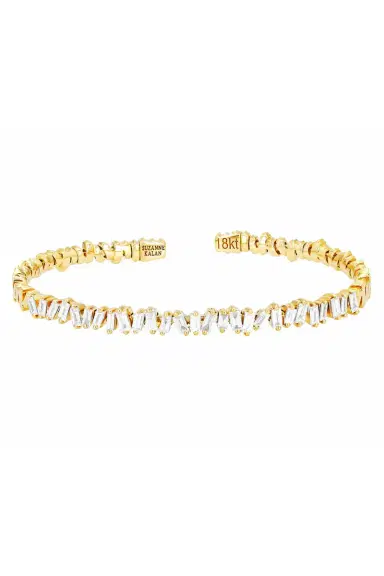 Suzanne Kalan Fireworks Flexible Diamond Baguette Bangle | Thumbnail 1 Suzanne Kalan Fireworks Flexible Diamond Baguette Bangle | Thumbnail 1