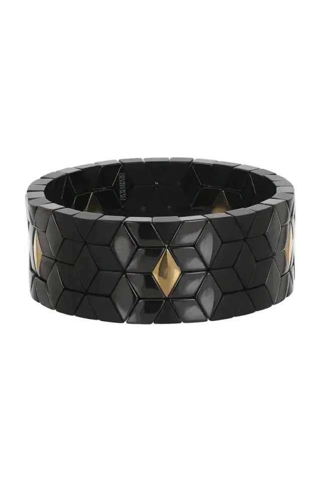 Five Station Black Cube Bracelet