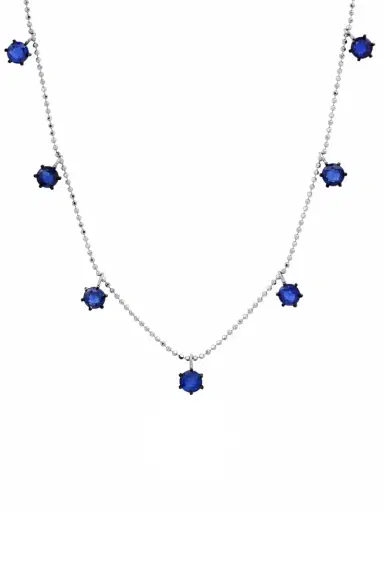 GRAZIELA Floating Blue Sapphire Necklace | Thumbnail 1