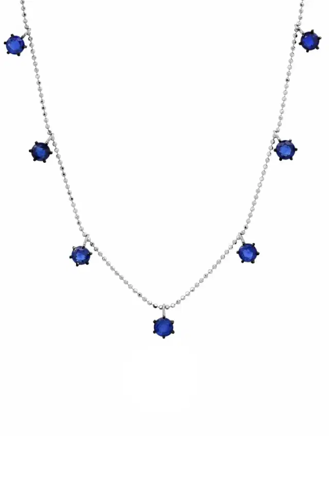 GRAZIELA Floating Blue Sapphire Necklace