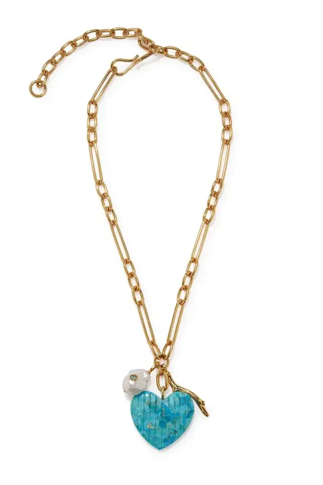 Lizzie Fortunato Flora Heart Necklace