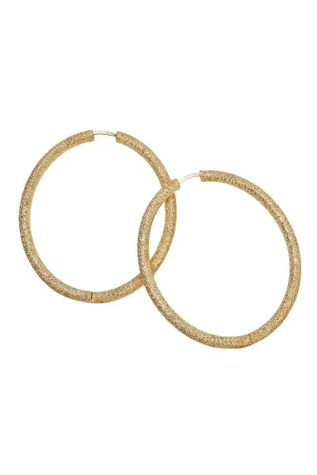 Carolina Bucci Florentine Finish Extra Large Oval Hoop Earrings