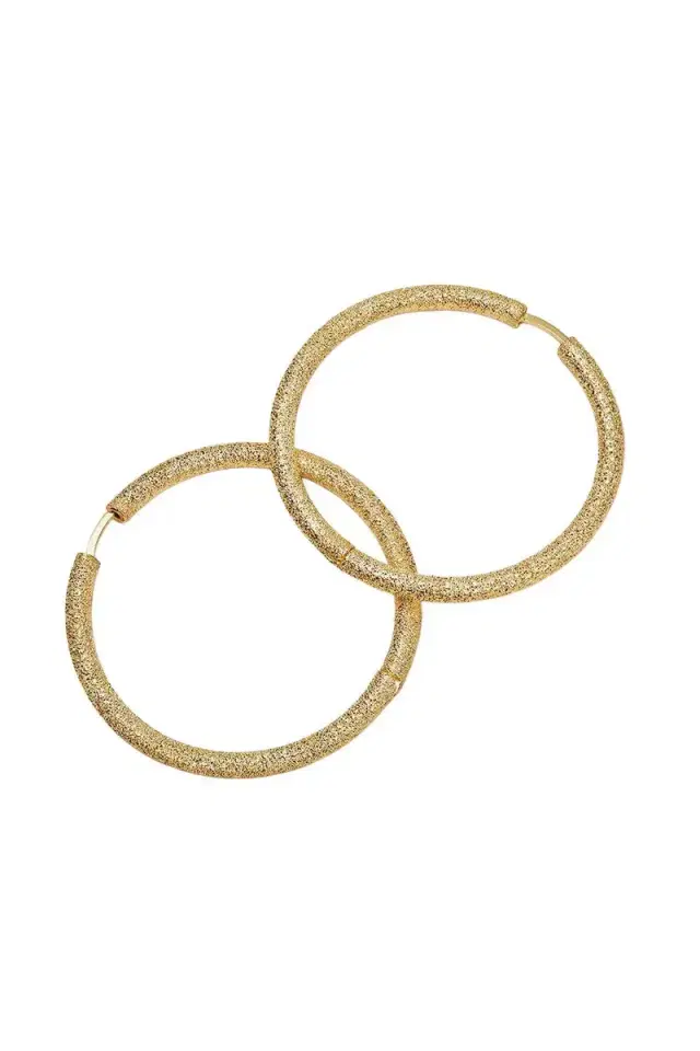 Carolina Bucci Florentine Finish Large Round Hoop Earrings