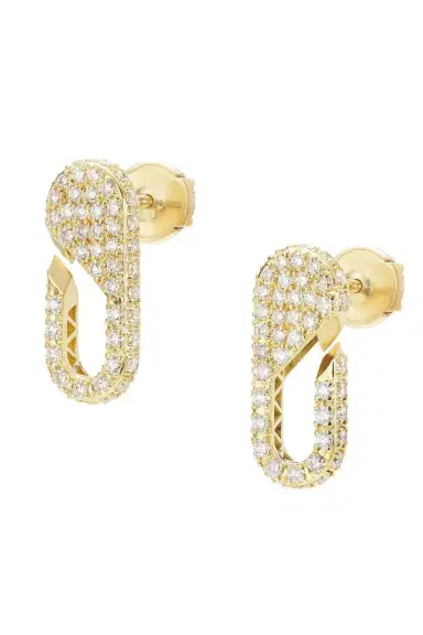 BIZZOTTO Full Diamond Link Earrings | Thumbnail 5