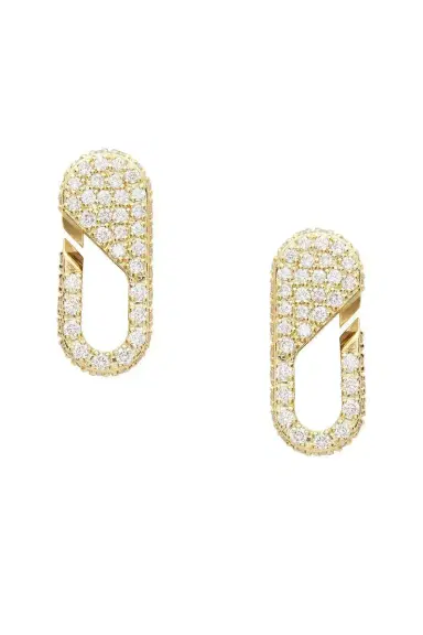 BIZZOTTO Full Diamond Link Earrings | Thumbnail 1