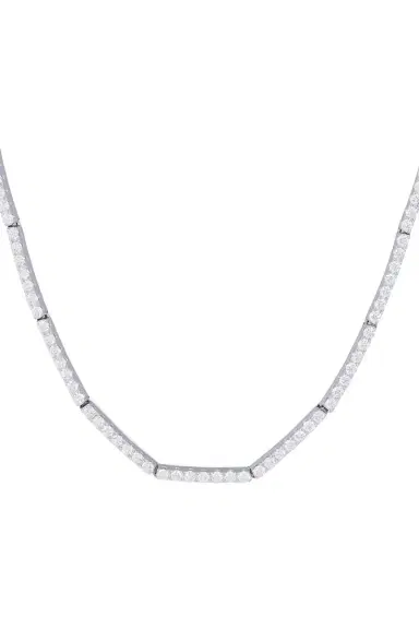SIDNEY GARBER Full Diamond Necklace - 15in - White Gold | Thumbnail 1 SIDNEY GARBER Full Diamond Necklace - 15in - White Gold | Thumbnail 1