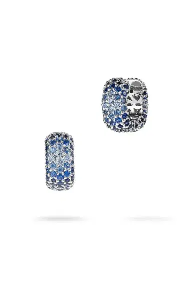 FULLORD Full Pave Blue Sapphire Ghost Earrings | Thumbnail 3 FULLORD Full Pave Blue Sapphire Ghost Earrings | Thumbnail 3