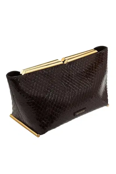Aquazzura Galerie Clutch - Espresso Light Gold | Thumbnail 5