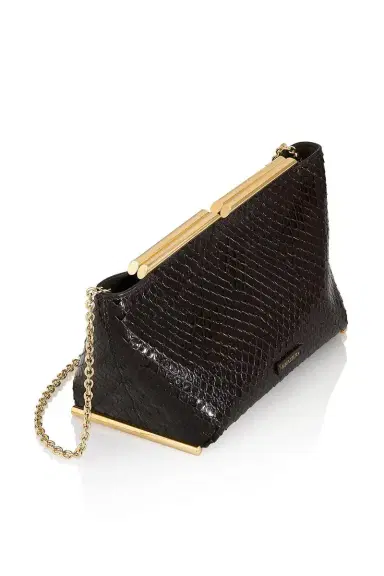 Aquazzura Galerie Clutch - Espresso Light Gold | Thumbnail 6