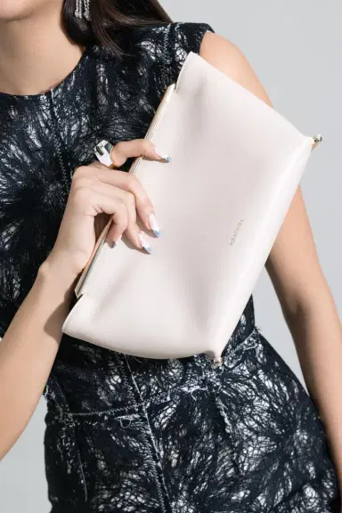 Aquazzura Galerie Clutch - Meringue Light Gold | Thumbnail 2