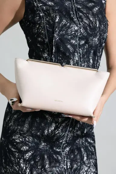 Aquazzura Galerie Clutch - Meringue Light Gold | Thumbnail 4