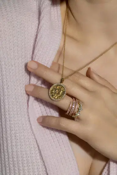 Anita Ko Gemini Diamond Coin Necklace | Thumbnail 3