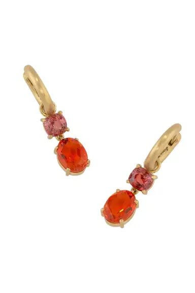 IRENE NEUWIRTH JEWELRY Gemmy Gem Fire Opal Huggie Earrings | Thumbnail 1