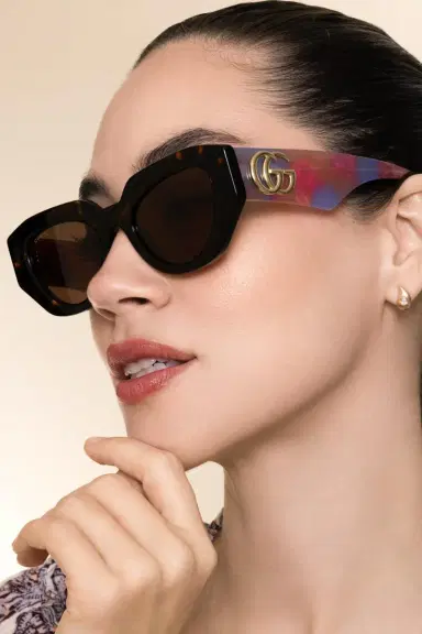 Gucci Generation Geometric Sunglasses - Havana | Thumbnail 2
