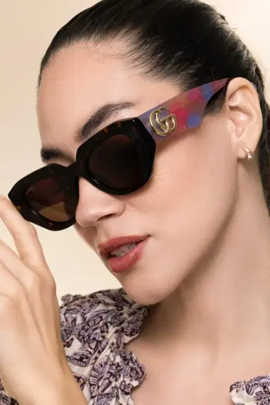 Gucci Generation Geometric Sunglasses - Havana | Thumbnail 3