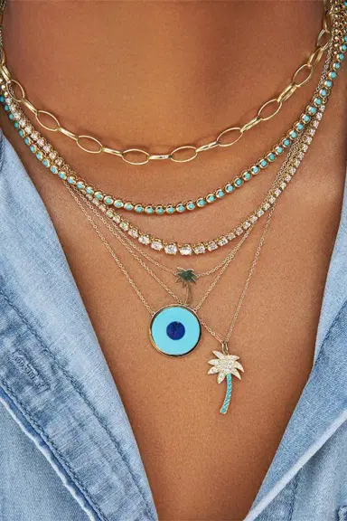Jennifer Meyer Graduated Diamond Tennis Necklace | Thumbnail 2