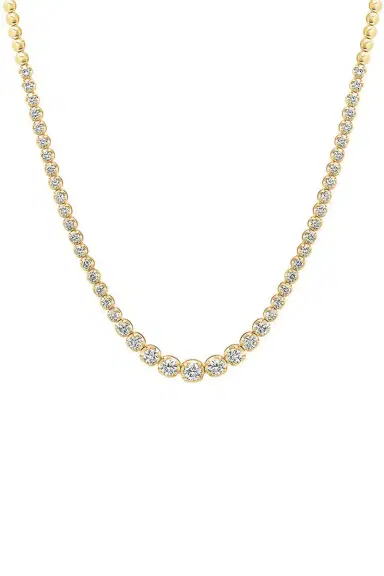 Jennifer Meyer Graduated Diamond Tennis Necklace | Thumbnail 1