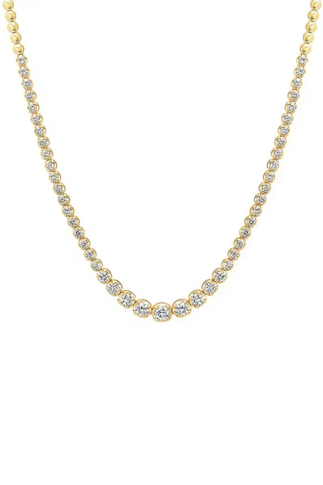 Jennifer Meyer Graduated Diamond Tennis Necklace