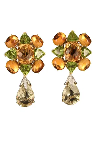 TONY DUQUETTE Green Amethyst Peridot Drop Earrings | Thumbnail 1 TONY DUQUETTE Green Amethyst Peridot Drop Earrings | Thumbnail 1