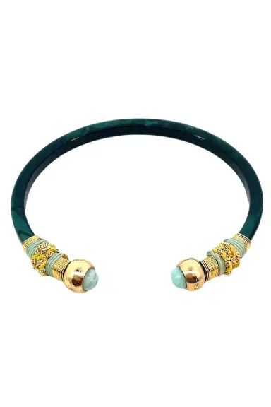 Gas Bijoux Green Blue Amazonite Sari Bracelet | Thumbnail 1