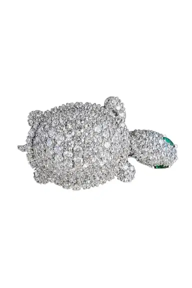 FANTASIA by DESERIO Green Eyed Turtle Brooch | Thumbnail 5